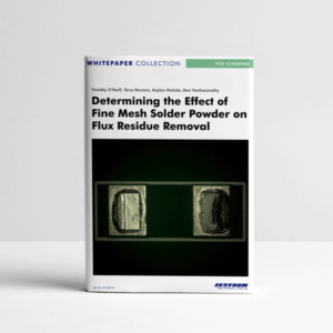 Determining the effect of fine mesh solder powder on Flux Residue removal