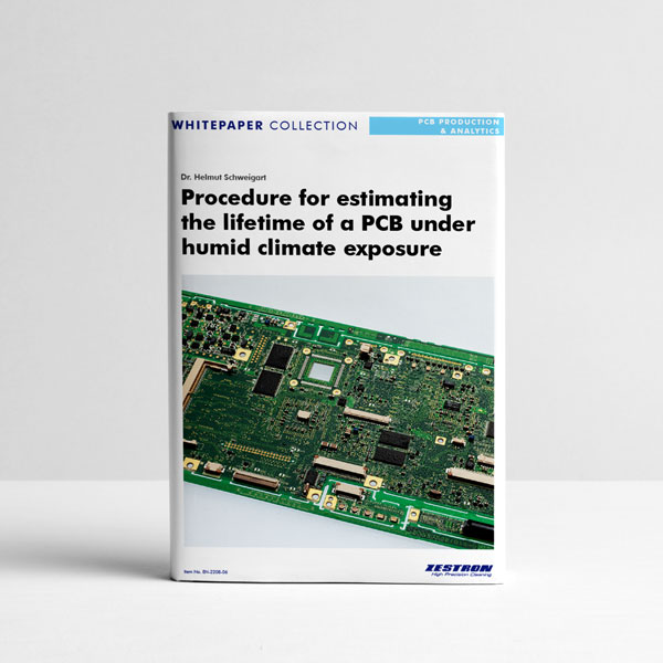 Procedure for estimating the lifetime of a PCB under humid climate exposure